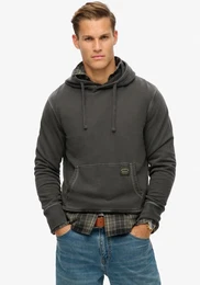 Kapuzensweatshirt CONTRAST STITCH RELAXED HOODIE , Herren, Gr. M, schwarz (washed schwarz), angeraute Sweatware, Obermaterial: 100% Baumwolle, bedruckt, modisch, loose fit, Rundhals, Langarm Rippbndchen, Sweatshirts