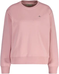 Sweatshirt SHIELD C-NECK SWEAT Gr. XL, rosa (dusty pink) Damen Sweatshirts Grafische -Stickerei auf der Brust