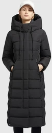 Steppmantel TYNSE Gr. XL (42), schwarz (black) Damen Mntel mit Zwei-Wege-Reiverschluss und Magnetknopfleiste