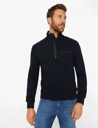 Strickpullover Style SAVIO , Herren, Gr. M (50), blau (dunkelblau), 70% Baumwolle, 30% Lyocell, Langarm, Pullover