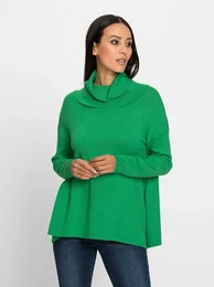 Rollkragenpullover Pullover Gr. 50, grn (grasgrn) Damen Pullover