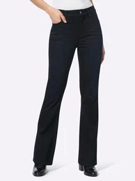 Bootcut-Jeans Gr. 40, Normalgren, blau (dark blue) Damen Jeans