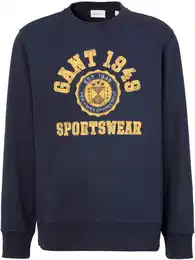 Sweatshirt GRAPHIC C-NECK SWEAT , Herren, Gr. XL, blau (evening blau), Sweatware, Obermaterial: 87% Baumwolle, 13% Polyester, casual, Rundhals, Langarm Rippbndchen, Sweatshirts, mit mehrfarbigen Print