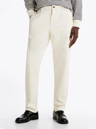 Cordhose HARLEM CHINO 1PLT WIDE CORD GMD Gr. 34, Lnge 34, wei (ivory) Herren Hosen