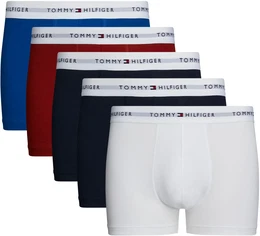Trunk UNDERWEAR 5P TRUNK Gr. L (52), bunt (white, vib indigo, dark mag, des sky) Herren Unterhosen mit Logobund