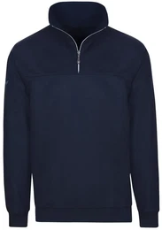 Sweatshirt Sweatshirt mit Reiverschluss , Herren, Gr. L, blau (navy), 70% Baumwolle, 30% Polyester, Basic, Sweatshirts