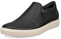 Slipper CLASSIC , Damen, Gr. 40, schwarz, Leder, sportlich, Schuhe, mit Stretch und Reiverschluss, Schlupfschuh, Halbschuh