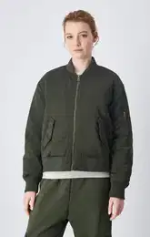 Bomberjacke Bomber Jacket , Damen, Gr. XL, grn (olivgrn), Obermaterial: 100% Polyester, modisch, Jacken