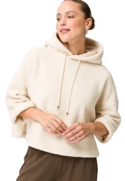 Sweatjacke Sweatshirt Teddyfell mit Kapuze , Damen, Gr. S, beige (sheer bliss), Sweatware, Obermaterial: 100% Polyester. rmelfutter: ohne Futter., aufgeraut, casual, figurumspielend hftlang, Langarm weit, Sweatjacken, weiteres Detail
