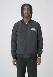 Bomberjacke Grave Gull , Herren, Gr. S, schwarz, 100% Polyester, bestickt, casual, normal, ohne Ausschnitt, Jacken, in lockerem Schnitt