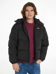 Steppjacke TOMMY JEANS TJM ALASKA PUFFER EXT , Herren, Gr. XXXL, schwarz, Web, Obermaterial: 100% Polyester, casual, Jacken