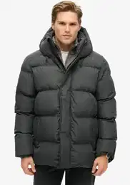 Steppjacke HOODED 5 BAFFLE SPORTS PUFFER Gr. S, schwarz (ebony) Herren Jacken