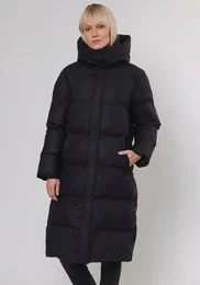 Steppmantel Gr. 42, schwarz (black) Damen Mntel mit wrmender Wattierung