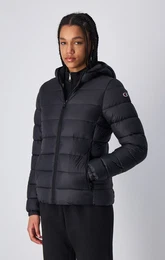 Steppjacke Hooded Polyfilled Jacket , Damen, Gr. L, schwarz, Obermaterial: 100% Polyamid, sportlich, Jacken