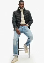 Steppjacke STORM KNIT HYBRID PADDED JKT , Herren, Gr. L, schwarz, Web, Obermaterial: 100% Polyester, unifarben, modisch, slim fit, Langarm Bndchen, Jacken
