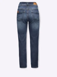 Bequeme Jeans CASUAL LOOKS Gr. 23, Kurzgren, blau (dunkelblau), Damen, 99% Baumwolle, 1% Elasthan, unifarben, Jeans