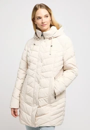 Steppjacke Gr. 50, wei (offwhite) Damen Jacken mit Kapuze