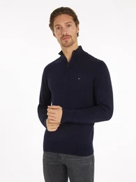 Troyer PIMA ORG CTN CASHMERE ZIP MOCK Gr. M (48/50), blau (desert sky) Herren Pullover