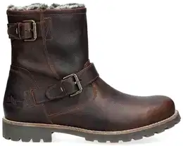 Winterstiefelette Faust Gr. 45, braun (dunkelbraun) Herren Schuhe mit Zierschlieen