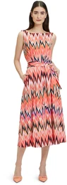 Jerseykleid mit Raffung Gr. 48, Normalgren, rot (red, beige) Damen Kleider Druck