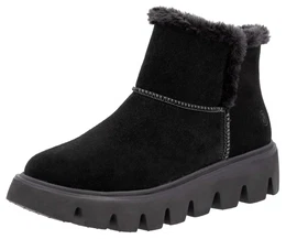Winterboots EVOLUTION Gr. 38, schwarz Damen Schuhe Plateaustiefel, Schlupfschuh mit Innenreiverschluss