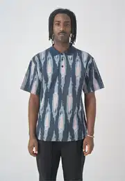 Kurzarmhemd Shirt Scratch , Herren, Gr. XL, EURO-Gren, blau (dunkelblau), 100% Baumwolle, mehrfarbig, casual, normal, ohne Ausschnitt, Kurzarm, Hemden, im lockeren Schnitt