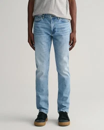 Slim-fit-Jeans SLIM JEANS , Herren, Gr. 34, Lnge 36, blau (light blau vintage), Denim/Jeans, Obermaterial: 97% Baumwolle, 2% Polyester, 1% Elasthan, casual, slim fit, Jeans
