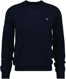 Rundhalspullover CTN/WO C-NECK Gr. M, blau (evening blue) Herren Pullover mit Logostickerei