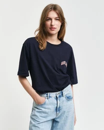 T-Shirt POCKET GRAPHIC TSHIRT , Herren, Gr. 4XL, blau (evening blau), Jersey, Obermaterial: 100% Baumwolle, casual, relaxed fit, Rundhals, Kurzarm, Shirts, Grafische -Stickerei auf der Brusttasche