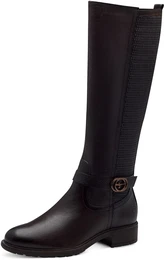 Stiefel Gr. 38, XS-Schaft, braun (dunkelbraun) Damen Schuhe Blockabsatz, Langschaftstiefel mit XS-Schaft und Stretchfunktion