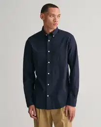 Langarmhemd REG FLANNEL MELANGE SHIRT , Herren, Gr. 4XL, N-Gr, blau (marine), Web, Obermaterial: 100% Baumwolle, casual, Langarm 2-Knopf-Manschette, Hemden