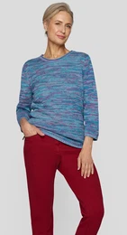 Strickpullover Gr. 44, blau (hellblau) Damen Pullover