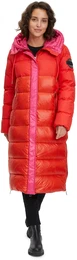 Steppjacke Daunen-Steppjacke mit Kapuze Gr. 46, rot (patch red, orange) Damen Jacken