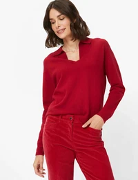 Strickpullover Style LILIAN Gr. 46, rot Damen Pullover