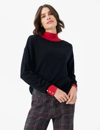 Strickpullover Style LIZ Gr. 34, schwarz Damen Pullover