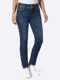 Bequeme Jeans CASUAL LOOKS Gr. 38, Normalgren, blau (blue, stone, washed) Damen Jeans