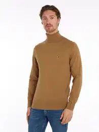 Rollkragenpullover PIMA ORG CTN CASHMERE ROLL NECK , Herren, Gr. XXL, beige (safari canvas), Obermaterial: 92% Baumwolle, 8% Kaschmir, casual, amerikanischer Ausschnitt, Langarm, Pullover