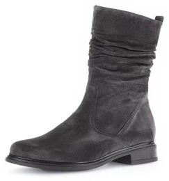 Stiefel Genua Gr. 42, grau (dunkelgrau) Damen Schuhe Blockabsatz, Kurzstiefel, mit Innenreiverschluss