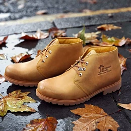 Schnrboots , Herren, Gr. 43, braun (camelfarben), Nubukleder, used, casual, Schuhe, Blockabsatz, Herbstmode, Schnrstiefelette mit Logoprgung