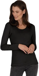 Longsleeve Shirt aus Viskose Langarm Gr. XXL, schwarz, Damen, 94% Viskose, 6% Elastan, Shirts