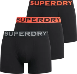 Boxershorts BOXER TRIPLE PACK , Herren, Gr. XXL, orange (schwarz, orange), Jersey, Obermaterial: 95% Baumwolle, 5% Elasthan, unifarben mit Farbeinsatz, krpernah, Unterhosen