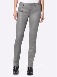 Rhrenjeans Gr. 21, Kurzgren, grau Damen Jeans