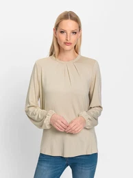 Langarmshirt Shirt Gr. 44, beige (sand) Damen Shirts