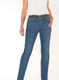 Bequeme Jeans CASUAL LOOKS Gr. 84, Langgren, blau (blau, stone, washed), Damen, 98% Baumwolle, 2% Elasthan, unifarben, Jeans