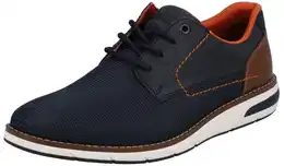 Sneaker , Herren, Gr. 41, blau, Synthetik, sportlich, Schuhe, mit kontrastfarbener Ziernaht, Freizeitschuh, Halbschuh, Schnrschuh