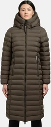 Steppjacke Imes Gr. S (36), grn Damen Jacken Steppmantel mit hohem Kragen und silbrig glnzendem Innenfutter