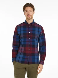 Langarmhemd OXFORD BLACKWATCH CHK RF SHIRT , Herren, Gr. XXXL, N-Gr, rot (rouge, multi), Web, Obermaterial: 100% Baumwolle, kariert, casual, regular fit, Langarm 2-Knopf-Manschette, Hemden