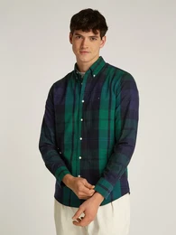 Langarmhemd OXFORD BLACKWATCH CHK RF SHIRT , Herren, Gr. XXXL, N-Gr, grn, multi, Web, Obermaterial: 100% Baumwolle, kariert, casual, regular fit, Langarm 2-Knopf-Manschette, Hemden