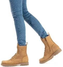 Schnrstiefelette Gr. 37, braun (camelfarben) Damen Schuhe Schnrboots, Stiefelette, Blockabsatz, waterproof