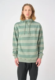 Kapuzensweatshirt Hooded Stripe , Herren, Gr. XL, grn, 100% Baumwolle, gestreift, mehrfarbig, casual, normal, ohne Ausschnitt, Langarm, Sweatshirts, mit praktischem Half-Zip